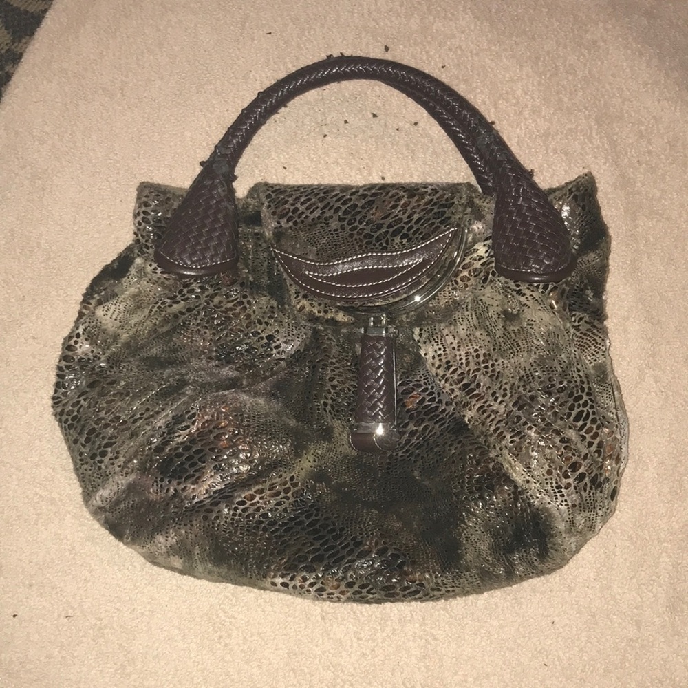 Light used cheetah print purse